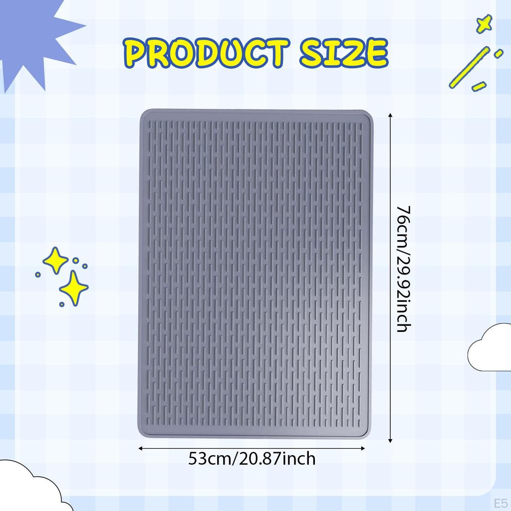Silicone Top Cover Mat Cooktop Protector Universal Drain Pad Heat Insulation Dish Drying for