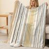 Soft Flannel Striped Blanket Breathable Cozy Throw, Lightweight for Year-Round Use, Suitable for Home, Bedroom, Sofa, Office, Christmas & Halloween