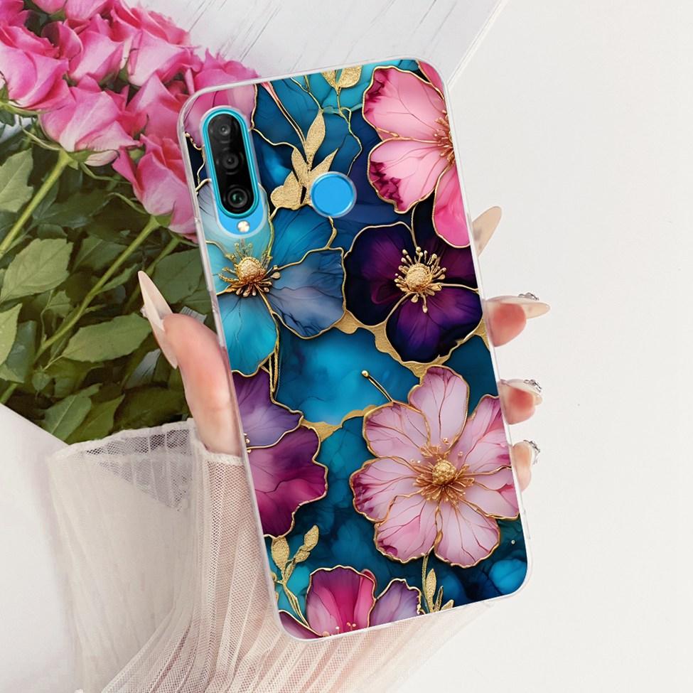 Transparent For Huawei P30 Lite Case Cover Cute Cat Fashion Butterfly Funny Painted Casing MAR-L01A MAR-L21A MAR-LX1A