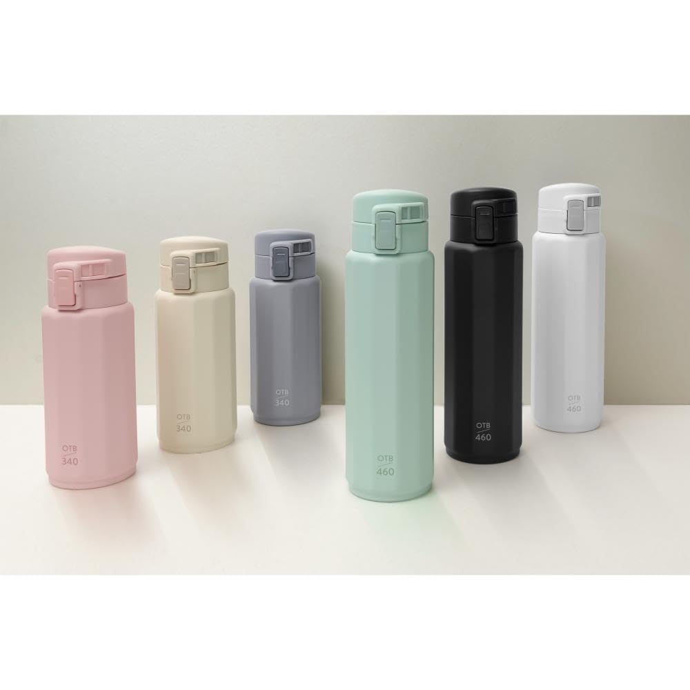 Bestco Polygonne One-Touch Mug Water Bottle, 340ml, Pink, NM-342