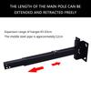 Adjustable Projector Mount Bracket 43-65cm, Projector Ceiling Mount Ceiling and Wall Support, Holds Up To 15kg, Black