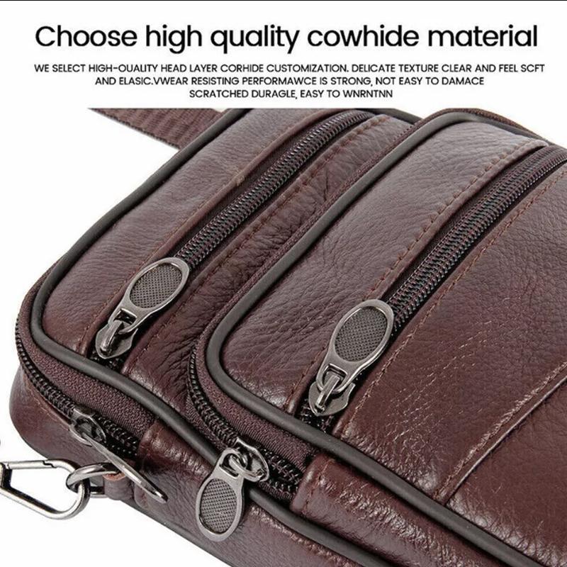 Durable Men's Boys Handbags Shoulder Small Leather Cross Body Messenger Side Bag