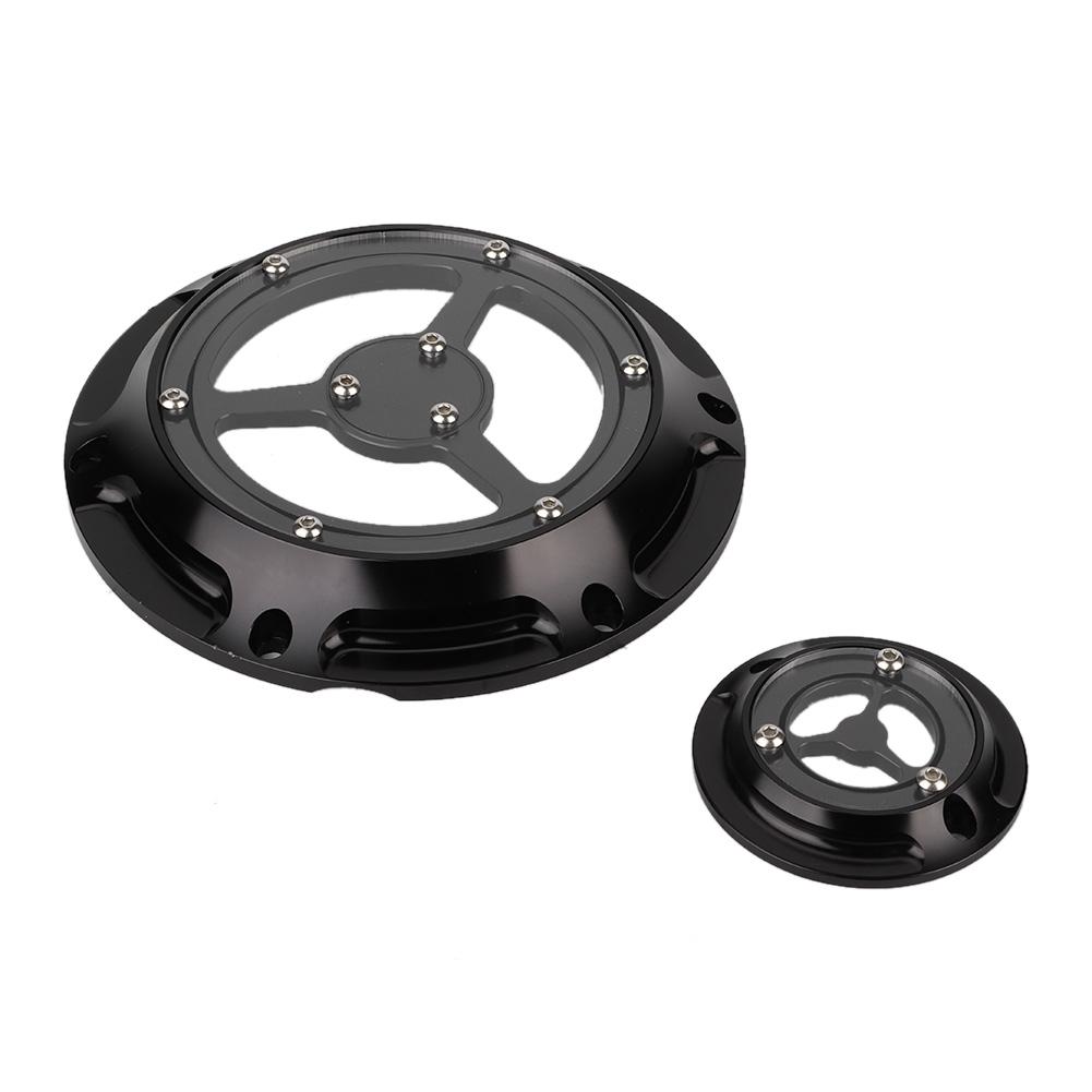 Aluminum Motorcycle Derby Cover Timing Timer Covers Set for XL XR 883 1200(black)