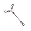 15Pcs Durable Y Shape 3 Way Rolling Swivels Fishing Hook Lure Connectors Tackle Accessory(12#)