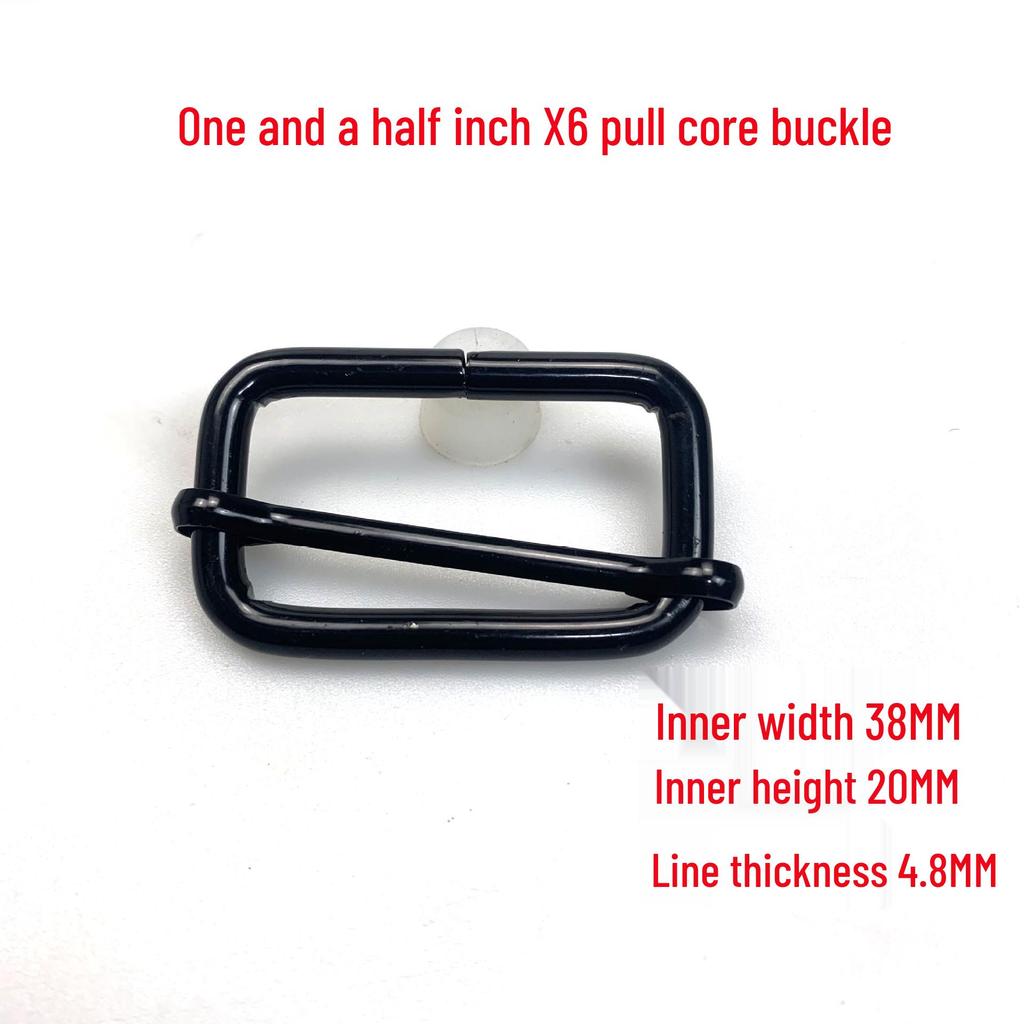 Electroplated 4.8MM Black Iron Ladder Buckle for Backpack Accessories
