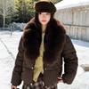Large lapel short cotton clothes for women's new autumn and winter thickened small and thin versatile warm cotton-padded jacket