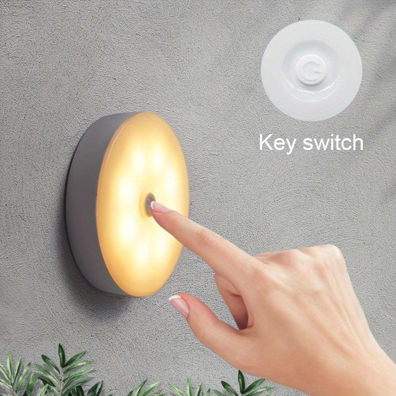 1pc/2pcs/3pcs/4pcs Key Switch Night Light USB Rechargeable Energy-saving Bedroom Light