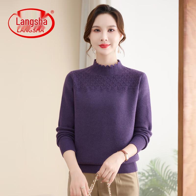 LangSha Women s Turtleneck Knit Sweater 3XL