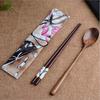 Japanese Vintage Wooden Chopsticks Spoon Tableware 2pcs Set New Gift