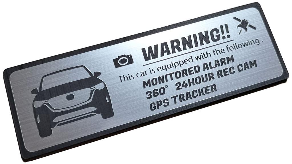 Honami Works Security Dash GPS Tracker Sticker CX-60 Emblem, 24-Hour Surveillance, Cam,