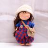 Clothes Only: Plaid Overalls & Small Bag for 24cm Spanish Mia Doll
