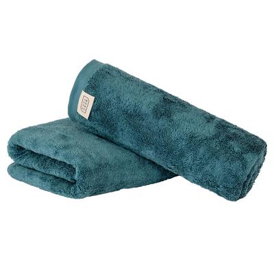 Handtuch Labor Badetuch Dunkelblau 2er Set Weich Dick Glatt Schnell Saugfähig Langlebig Baumwolle 480GSM JapanTechnologie [Natürliche Weichheit] #024