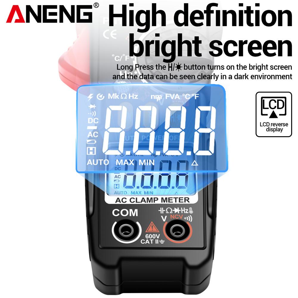 ANENG PN107 Digital Clamp Meter 4000 Counts 600A AC DC Current Voltage Resistance Tester NCV Multimeter Electrician Tools Free Gift VC1010 Test Pencil