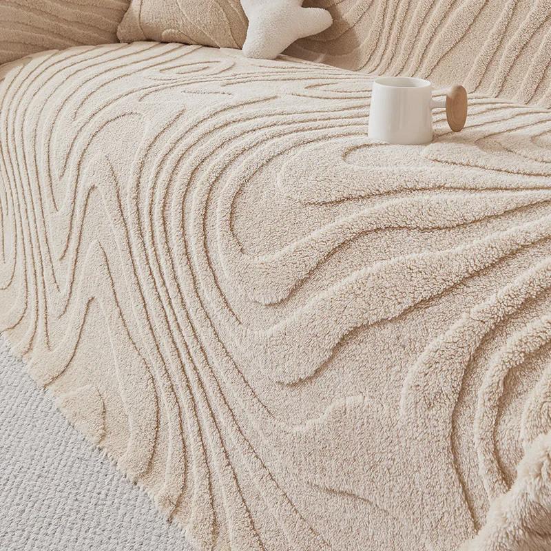 "Nordic Plush Sofa Cushion Cover - Luxurious Autumn/Winter Design"