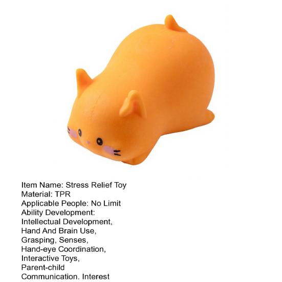Cartoon Bear Squeeze Toy Stress Relief Slow Rising Cat Sensory Toy Soft Stress