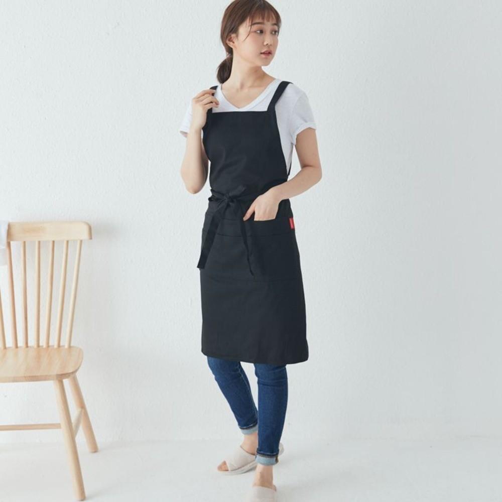 Hanging Neck Household Waterproof Apron Cotton Kitchen Apron Japanese-style Apron  Restaurant