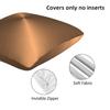 Brushed Copper 2 Pcs Square Pillowcase Pillow Cover Cushion Decor Comfort Throw Pillow For Home Living Room