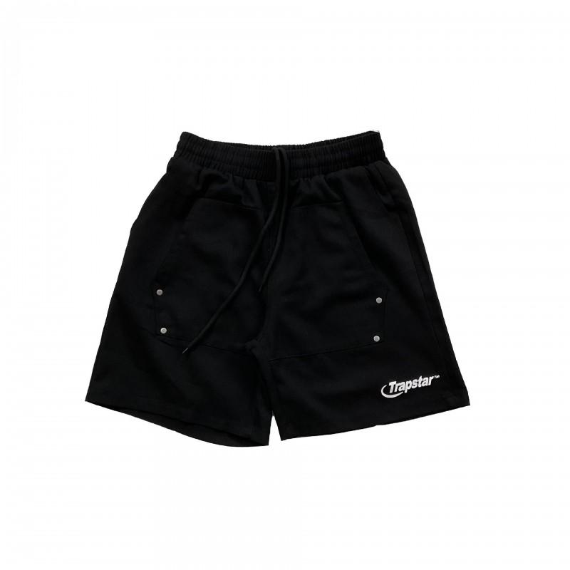 American High Street Trapstar Shorts Loose Fit 5-Pocket Letter Embroidery Men Women Casual Cargo Style