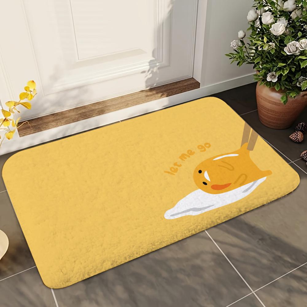 1pc Kwaii Yellow Duck Welcome Bathroom Absorbent Mats Anti-Slip Mats Home Decor Supplies Carpets Home Kitchen Floor Mats