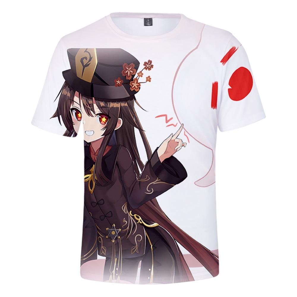 NEW Game Genshin Impact Hu Tao Printed Fashion Trendy 3D T Shirts for Boys/girls New  Casual Cool Short Sleeve Tee Shirts