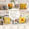 Folk Art Bird Floral Cushion Cover 2D Flat Printed Peach Skin Decorative Pillowcase For Living Room Sofa Home Decor 45X45Cm