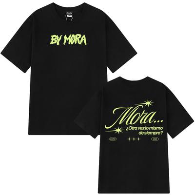 Rapper MORA  LO MISMO DE SIEMPRE Vintage Bedrucktes T-Shirt Herren Damenmode Hip Hop Punk T-Shirt Baumwolle Hochwertige T-Shirts