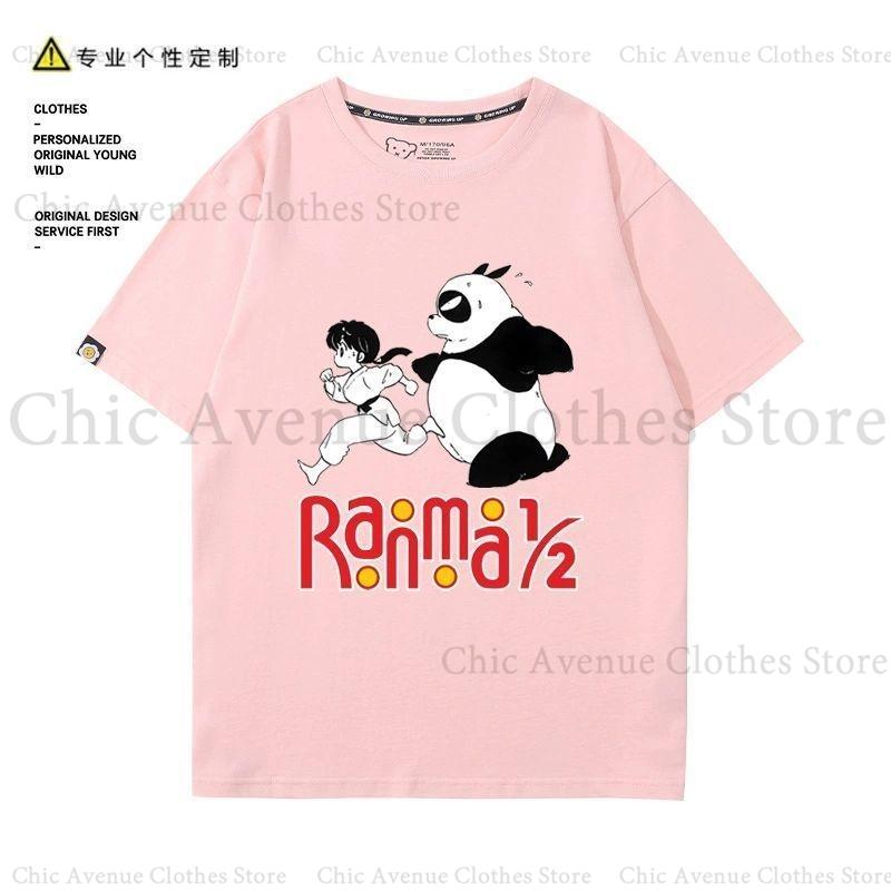 Anime Ranma Series Print Tshirt Short Sleeve Tee Summer Tops Casual Tshirt for Unisex Women Clothes for Unisex Women Daily Tshirt