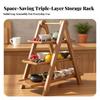 Tabletop Storage Rack Sturdy Display Shelf with Three Tiers Multifunctional