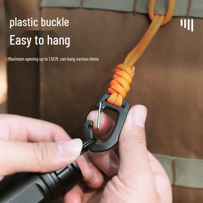Sju-strängad Paracord Nyckelring Lanyard: Anti-förlust, Utomhuscamping, Multifunktionell med Karbinhake & Snabbspänne.
