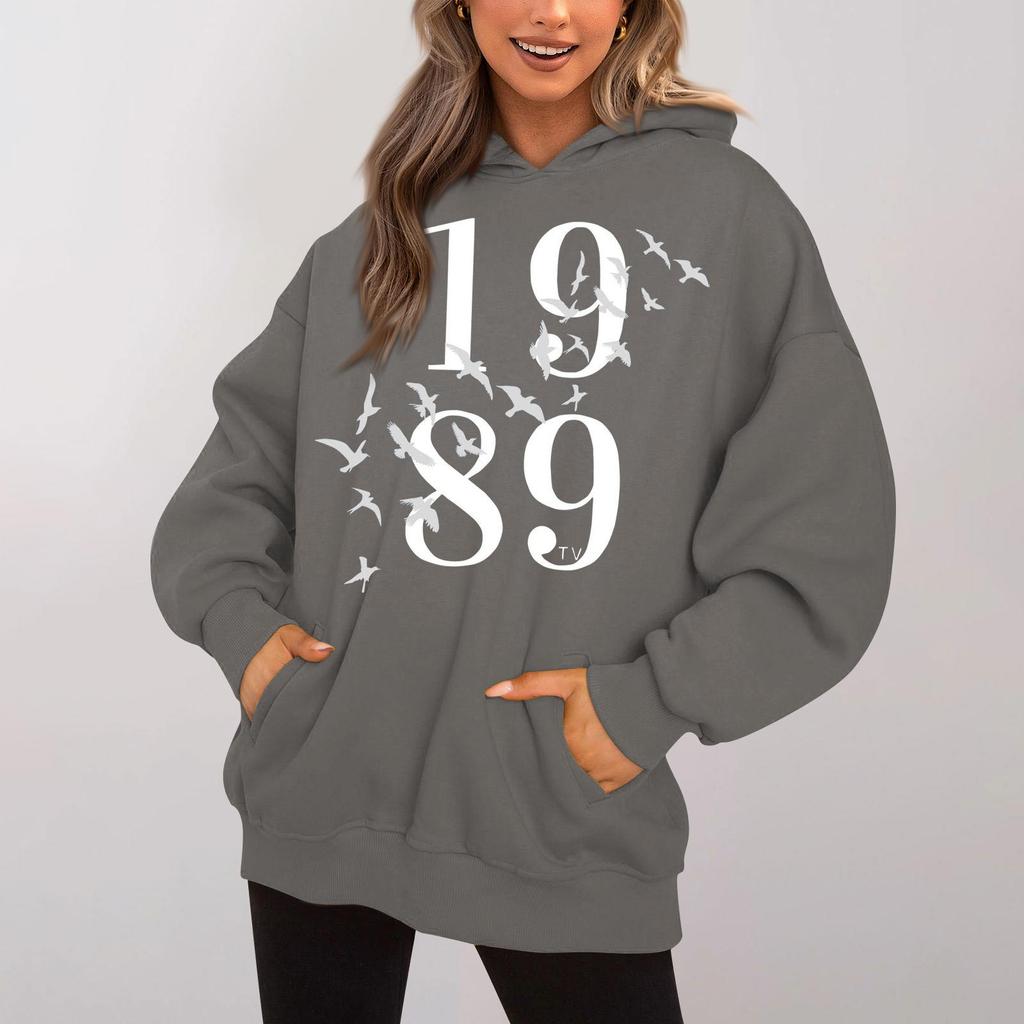 Damen Oversized Sweatshirt Pullover Hoodie Lange Ärmel Mit Taschen Winter Herbst Kleidung Einfarbig Pullover Sport Workout Freizeitkleidung