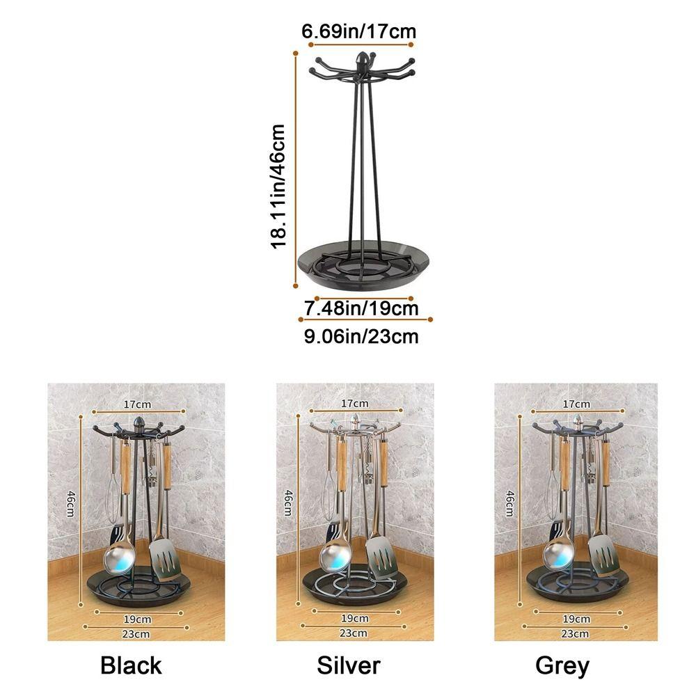 Verdickter Löffel-Hängeorganizer Drehbarer Spatel-Aufbewahrungsständer Langlebiger Spatel-Organizer für die Küche