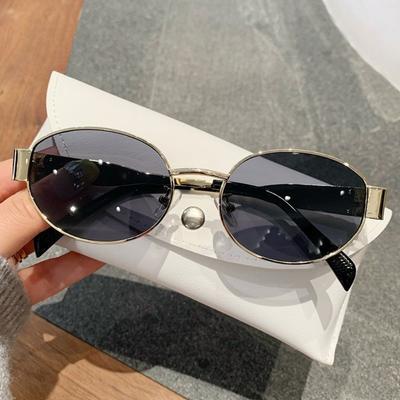 Small Metal Frame Oval Sunglasses For Women Fashion Luxury Shades UV400 Eyewear Men Vintage Sun Glasses