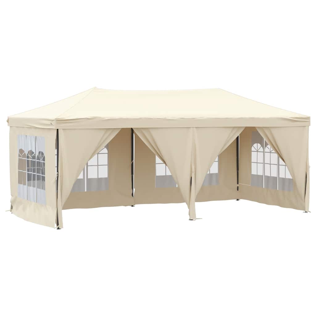 Vidaxl Foldable Party Tent With Walls, Cream, 3X6 M