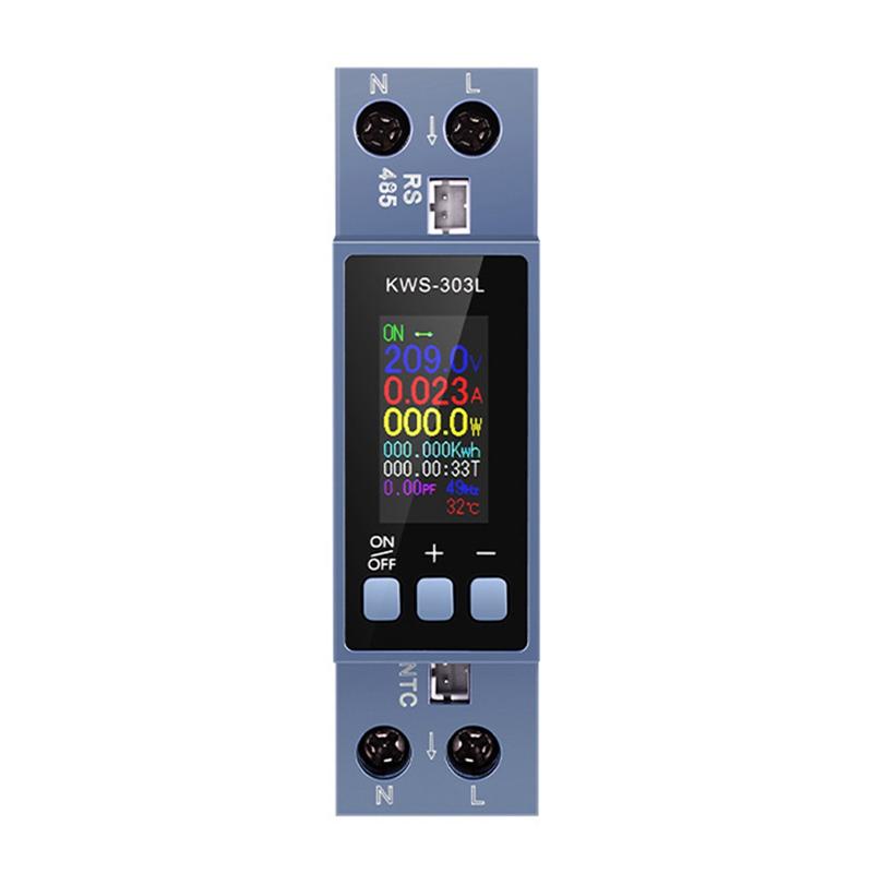 

A96I-LED Digital Energy Meter Din Rail Mount Voltmeter Ammeter Wattmeter AC 80-290V With RS485 Kwh Power Meter