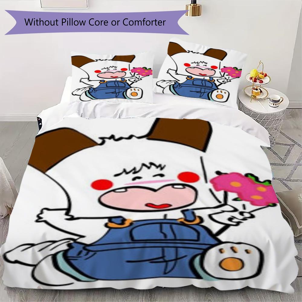 Hallo Spank Muster Bettwäsche Steppdecke Steppdecke Bezug Kissenbezug Heimdekoration Geburtstagsgeschenk (1 * Bettbezug + 2 * Kissenbezug ohne Füllung)36