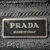 PRADA Triangular logo Shoulder Bag black unisex used
