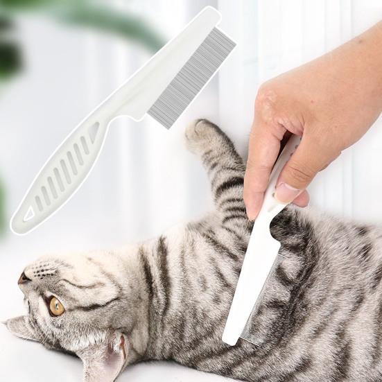 Dog Flea Comb Long Handle Remove Flea Anti-knotting Shedding Tool Cat Hair Grooming Cleaning Comb Pet Supplies