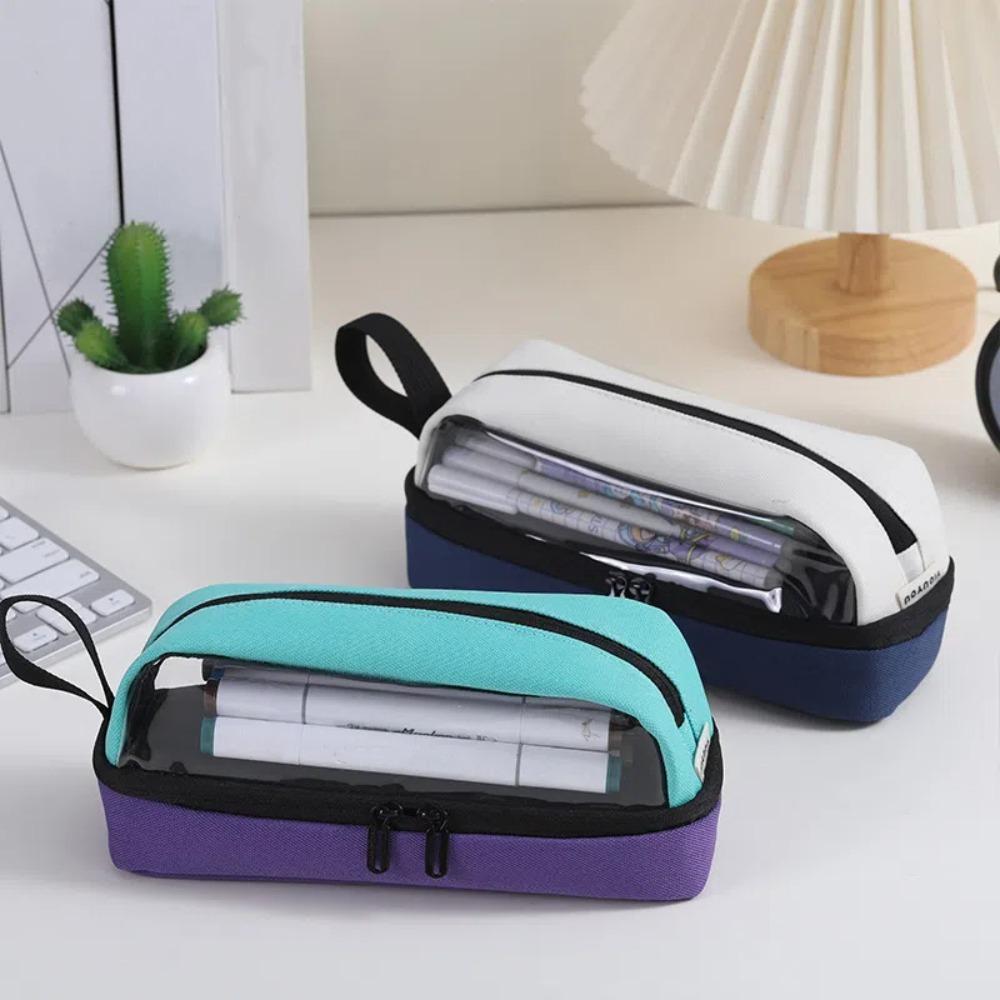 Multi Layer Pen Pouch Large Capacity Pencil Case Personality Makeup Storage Bag  Office Supplies
