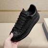 New crocodile print black men's breathable shoes running casual sports shoes natural cowhide Zapatos Hombre