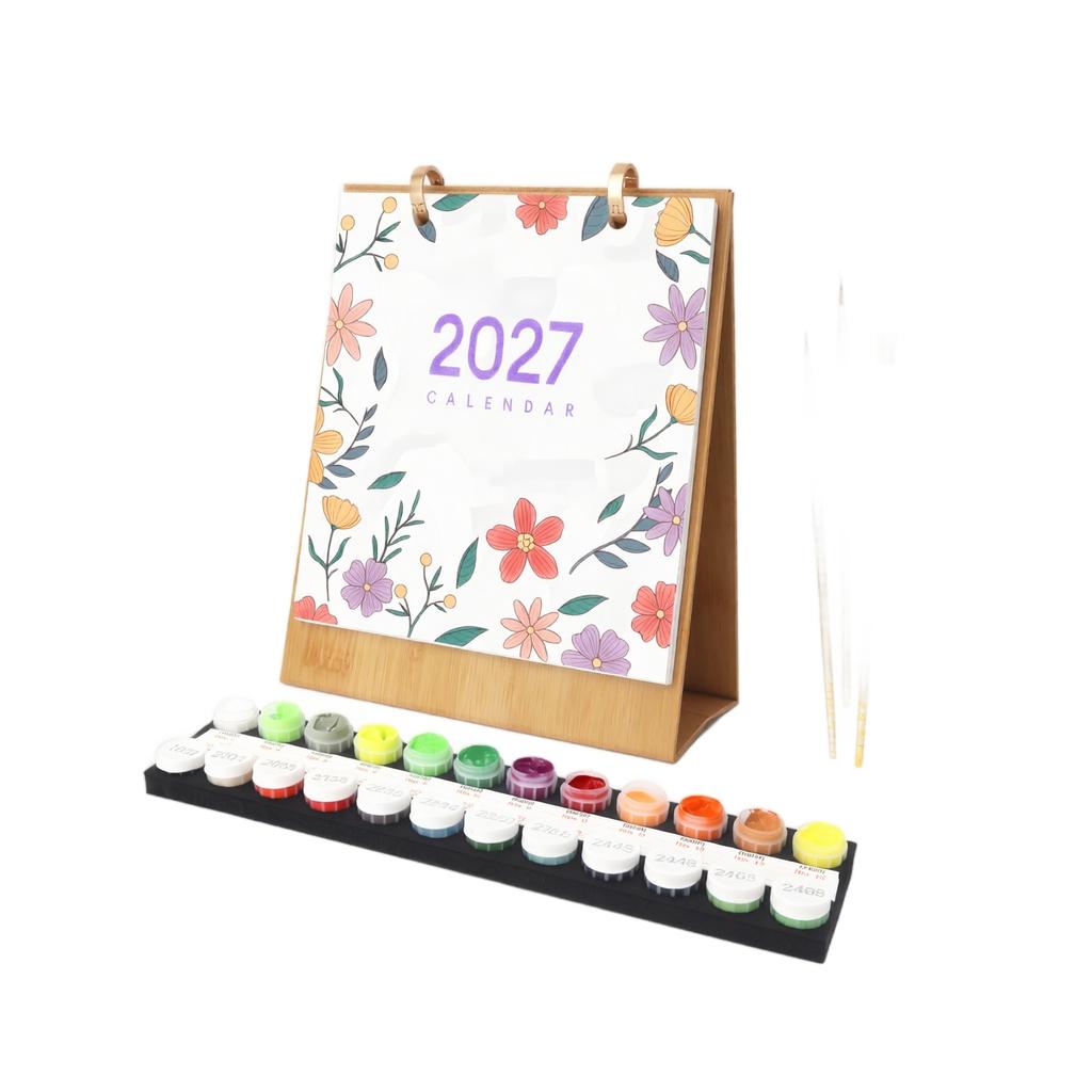 2027 Malen nach Zahlen Schreibtischkalender Kreativ Dekorativ
