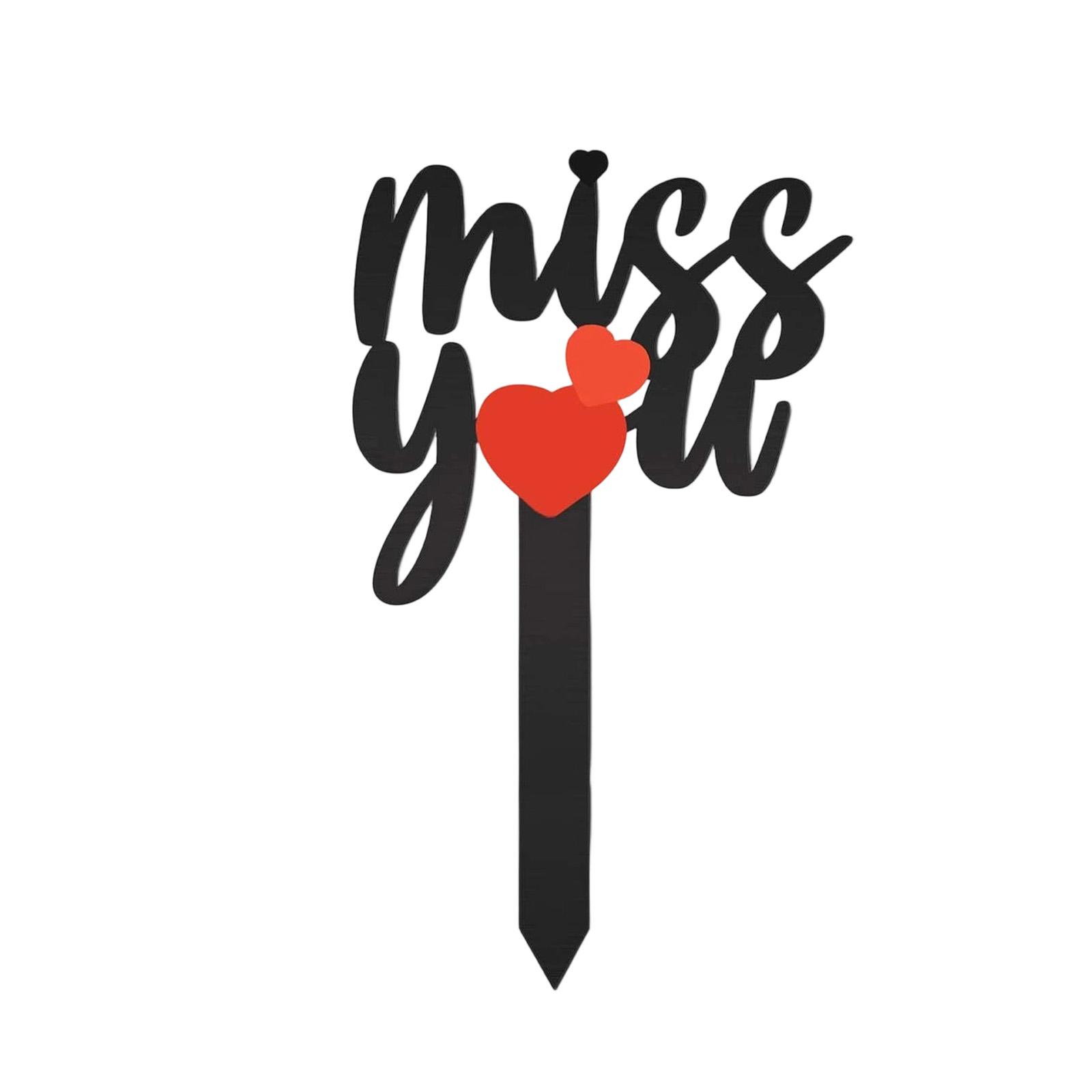 

Heartfelt Remembrance Garden Stake, Metal Memorial With Love Hearts, Black Sentimental Yard Decor One Size