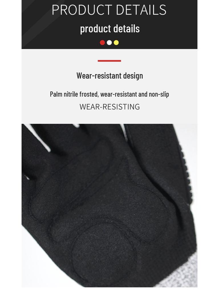 Level 5 Cut-Resistant Shock-Absorbing Anti-Impact HPPE Gloves for Petroleum, Mining, and Construction