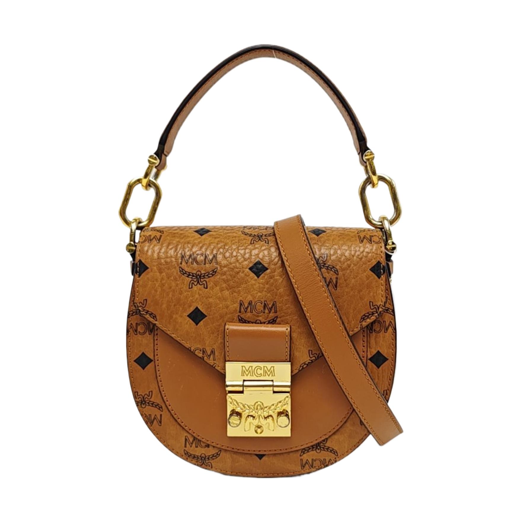 [Pre-Owned] Patricia Visetos Monogram Studded Saddle Bag - Very Good #1AW3MJG ONE SIZE