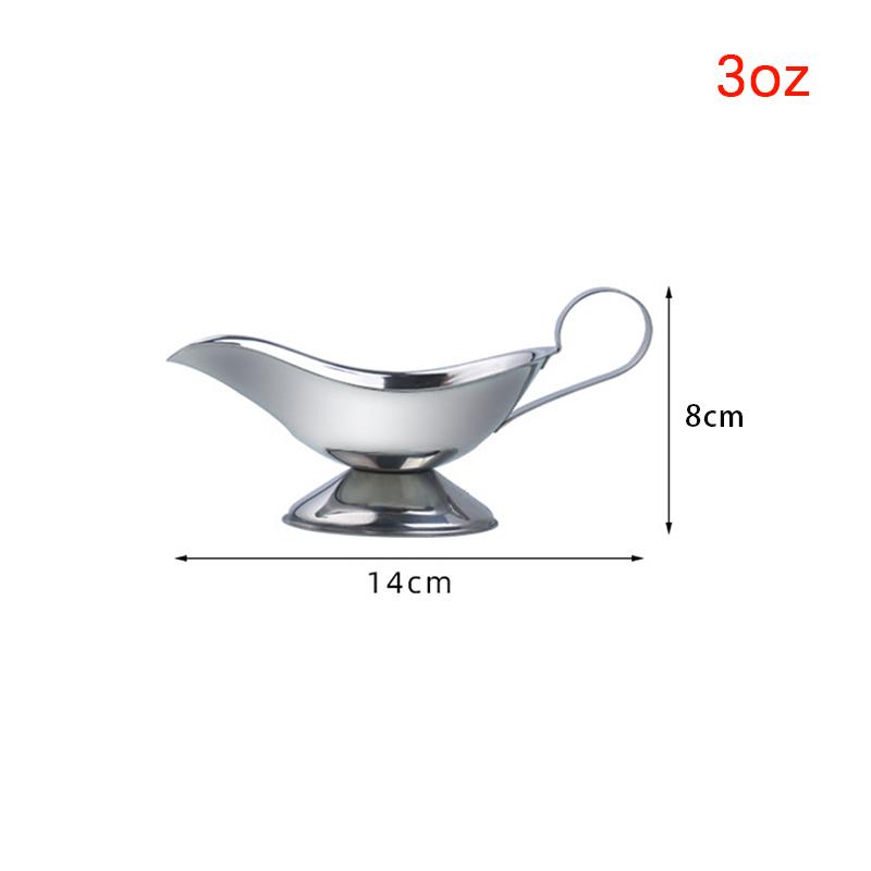 

Соусница для соуса со сливками и специями El Kitchen Restaurant Steak Sauce Lip Лодка для соуса из нержавеющей стали Ящик для хранения соуса 3oz