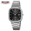 SKMEI 2551 Luxury Men Square Quartz Watch Stainless Steel Date Calendar Mens Wristwatches Waterproof Male Clock Reloj Hombre