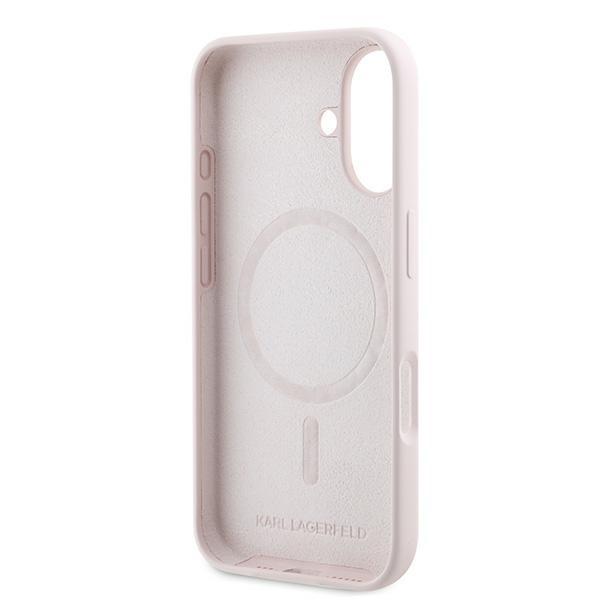 Karl Lagerfeld Klhmp16Mskchpplp Iphone16 Plus 6.7 Różowy/Pink Hardcase Silicone Double Heads Print Magsafe