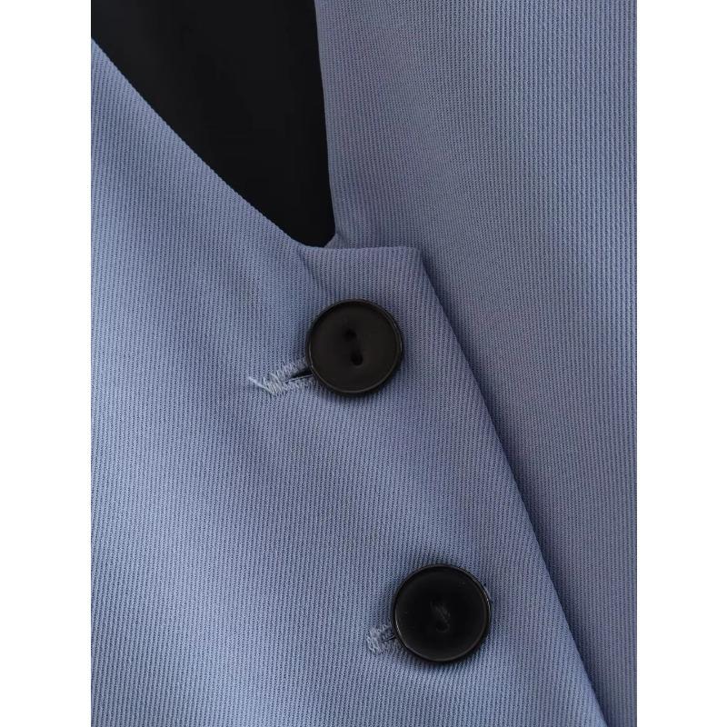 DAFIFY Women's Fashion Casual Spring Fall Solid Color Print Sleeveless V-Neck Sweaters