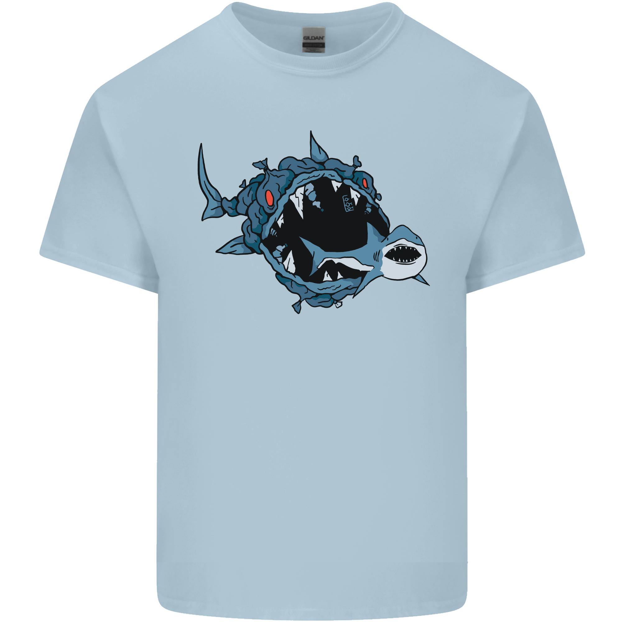 Pollution Great White Shark Climate Change Unisexs Light Cotton TShirt S