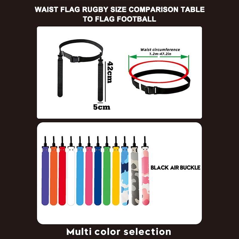 Sports Flag Football Webbing Waist Flag Bright Color Adjustable Competition Training Pvc American Soccer Waist Flag For Sports