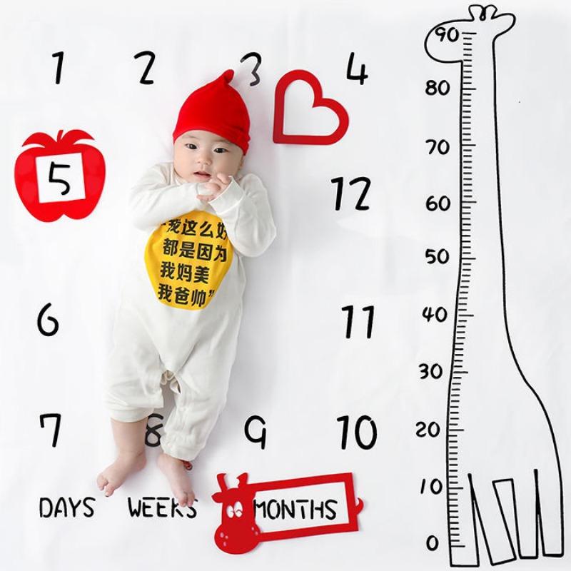 Meilenstein Foto Requisiten Hintergrund Decken Kinder Fotografie Requisiten Stoff Kalender Junge Mädchen Foto Zubehör